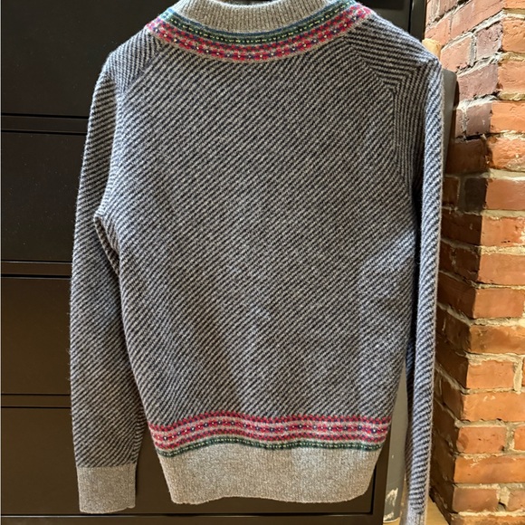 Lambswool Jacquard Tennis Sweater - Picture 7 of 7